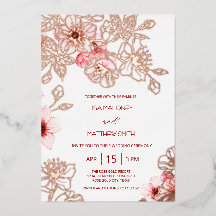 Mariage Rose Gold Fleur de Cerisier Rose