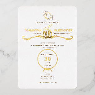 Invitation En Aluminium Mariage Rustique Occidental Fers à Cheval