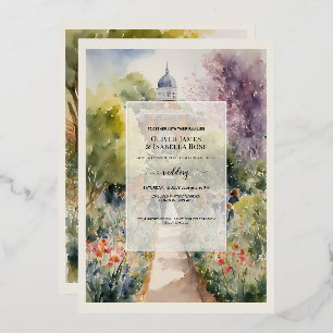 Invitation En Aluminium Mariage sur mesure à l'aquarelle au Chelsea Physic