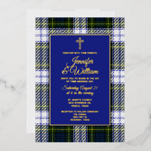 Invitation En Aluminium Mariage Tartan Plaid Gordon Robe