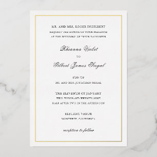 Invitation En Aluminium Mariage traditionnel de Rhianna