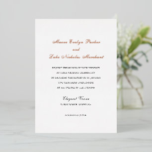 Invitation En Aluminium Mariage Traditionnel Intemporel