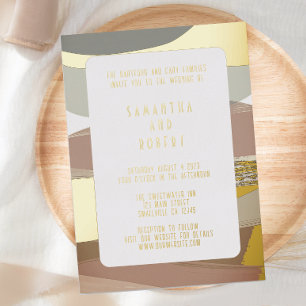 Invitation En Aluminium Mariage vert olive audacieux et rebelle