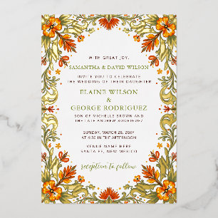Invitation En Aluminium Mariage vert Talavera Fiesta mexicaine