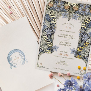 Invitation En Aluminium Mariage victorien vintage Columbine Morris