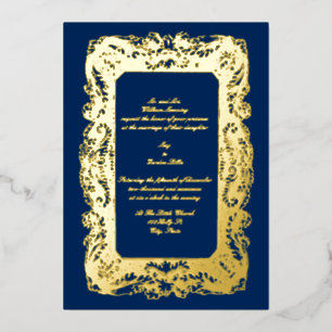 Invitation En Aluminium Mariage vintage de l'ère victorienne