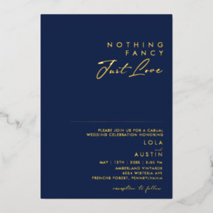 Invitation En Aluminium Marine Moderne Et Or Rien De fantaisiste Juste Aim