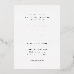 Invitation En Aluminium Marla Classic Mariage