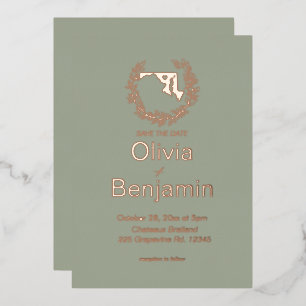 Invitation En Aluminium Maryland State Destination Mariage