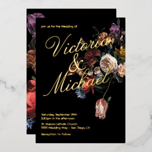 Invitation En Aluminium Master Floral Dark & Moody Mariage