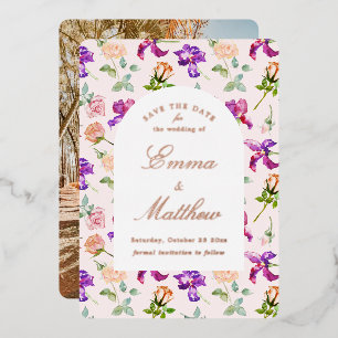 Invitation En Aluminium Maximalisme Botanique Sauvage