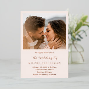 Invitation En Aluminium Melinda Mariage moderne