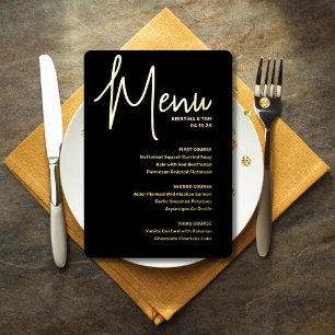 Invitation En Aluminium Menu à la touche moderne
