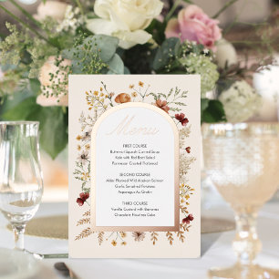 Invitation En Aluminium Menu en feuille d'aluminium pour mariage au jardin