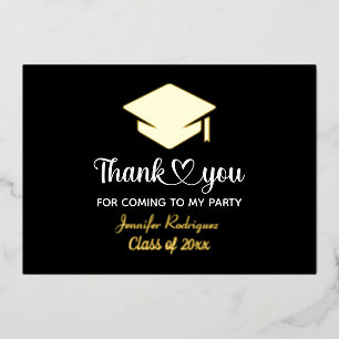 Invitation En Aluminium Merci D'Être Arrivé À Mon Pac De Diplôme