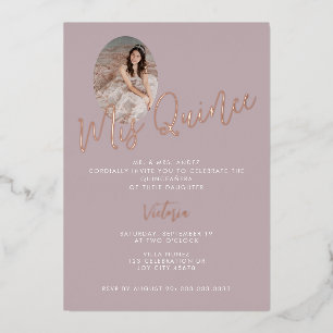 Invitation En Aluminium Mes Quinze ans Rose 15e Anniversaire quinceañera O