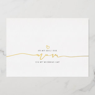 Invitation En Aluminium Message de la mariée à sa mère le matin du mariage