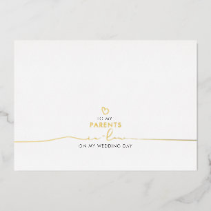 Invitation En Aluminium Message Mariage à mes parents