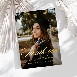 Invitation En Aluminium Minimaliste 2 Photos Script Graduation 2024