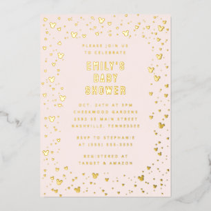 Invitation En Aluminium Minnie Souris Confetti Baby shower fille