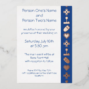 Invitation En Aluminium Mode multijoueur dans l'invitation Blue Foil