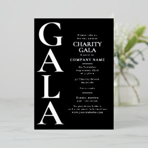 Invitation En Aluminium Modèle de gala de charité Événement de collecte de