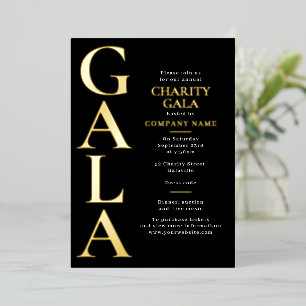 Invitation En Aluminium Modèle de gala de charité Événement de collecte de