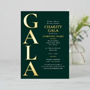Invitation En Aluminium Modèle de gala de charité Événement de collecte de