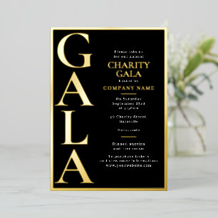 Invitation En Aluminium Modèle de gala de charité Événement de collecte de