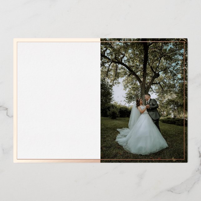 Invitation En Aluminium Modern Chic Photo Collage Mariage Enregistrer La D (Recto)