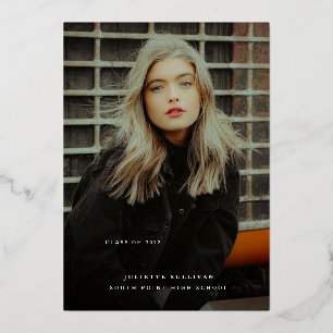 Invitation En Aluminium Modern Gold Script Graduate Photo Graduation Party