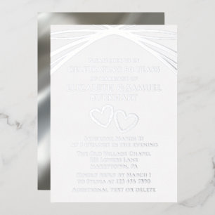 Invitation En Aluminium Moderne Élégante Arche Cœur 60e Anniversaire de Ma