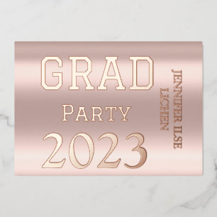 INVITATION EN ALUMINIUM MODERNE GRAD PARTY
