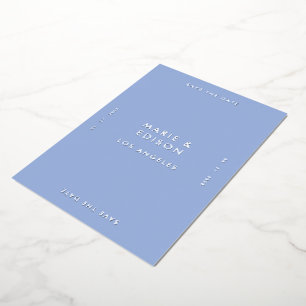 Invitation En Aluminium Moderne minimaliste Mariage simple Enregistrer la 
