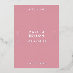 Invitation En Aluminium Moderne minimaliste Mariage simple Enregistrer la 