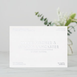 Invitation En Aluminium Moderne minimaliste Simple élégant Mariage de char