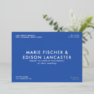 Invitation En Aluminium Moderne minimaliste Simple élégant Mariage de char