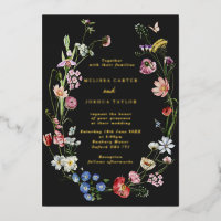 Moody Dutch Flowers & Butterflies Mariage Gold