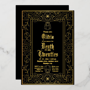 Invitation En Aluminium Mort à mes vingt ans pour mes 30 ans Halloween