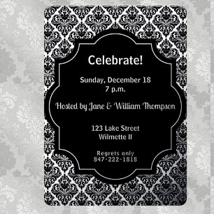 Invitation En Aluminium Motif Damas 