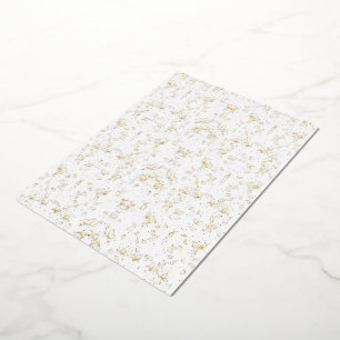 Invitation En Aluminium Motif Floral Monochrome - Art Élégant Et Sans Couc