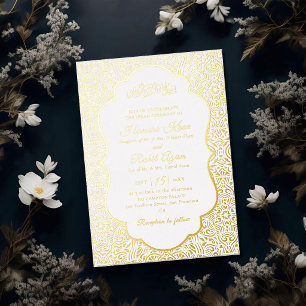 Invitation En Aluminium Motif géométrique turc Mariage islamique