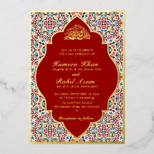 Invitation En Aluminium Motif marocain Bijou Treillis Islamique