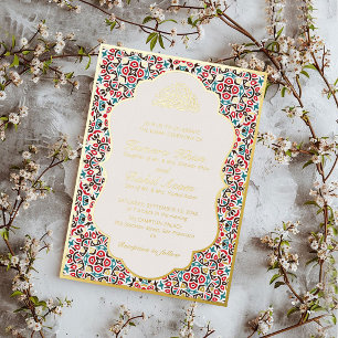 Invitation En Aluminium Motif marocain Bijou Treillis Islamique