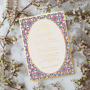 Invitation En Aluminium Motif marocain Bijou Treillis Islamique