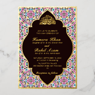 Invitation En Aluminium Motif marocain Bijou Treillis Islamique