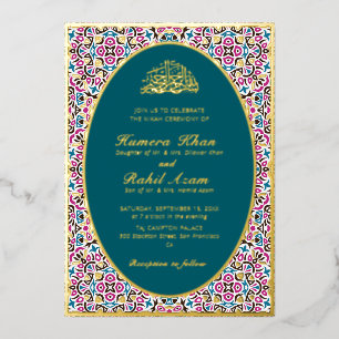 Invitation En Aluminium Motif marocain Bijou Treillis Islamique