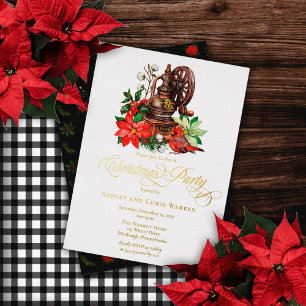 Invitation En Aluminium Moulin à Café Nostalgique Fête de Noël du Cardin