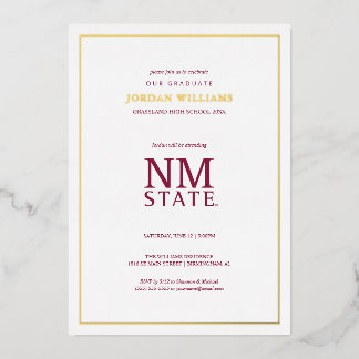 Invitation En Aluminium New Mexico State University Graduation