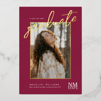 Invitation En Aluminium New Mexico State University Graduation